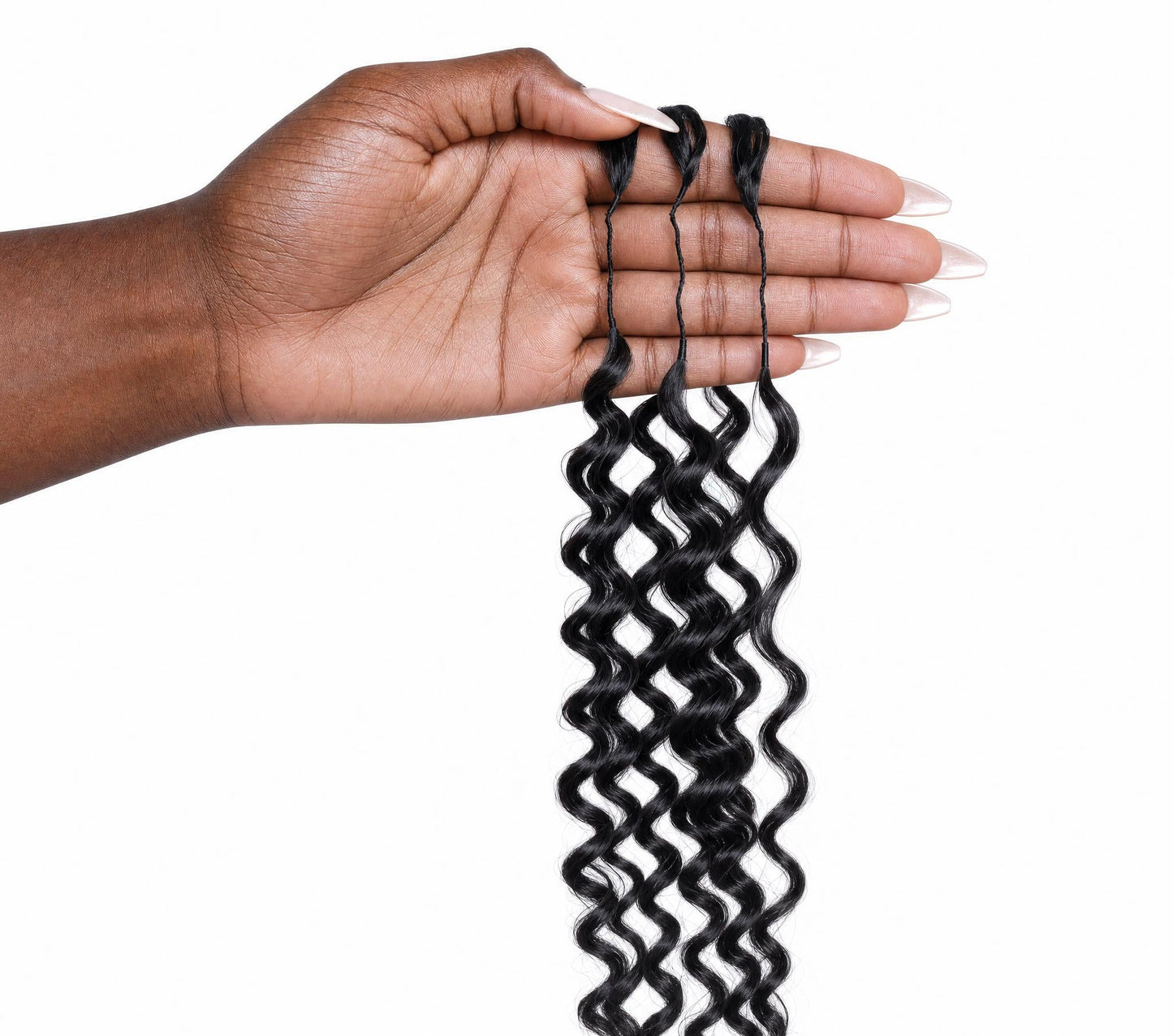 CROCHET BURMESA—Noir Ébène 1| 16 Pouces -100g